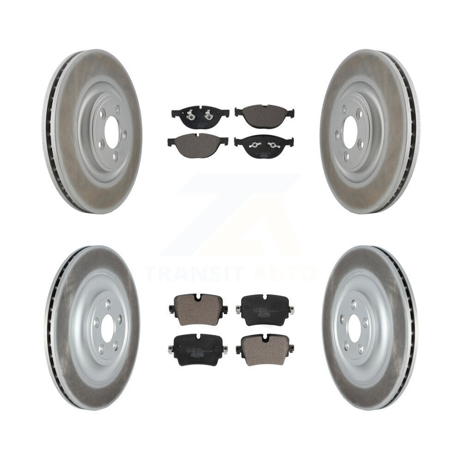 Front Rear Coat Brake Rotor Ceramic Pad Kit For Jaguar XJ With 355mm Diameter KGT-104424