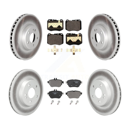 Front Rear Coat Brake Rotors Ceramic Pad Kit For Mercedes-Benz E300 Without Sport Package KGT-104427