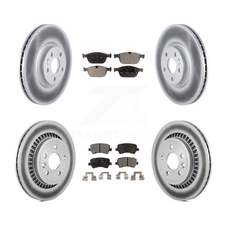 Front Rear Coated Brake Rotors Ceramic Pad Kit For 2016 Volvo XC60 To Chassis VIN #785803 KGT-104430