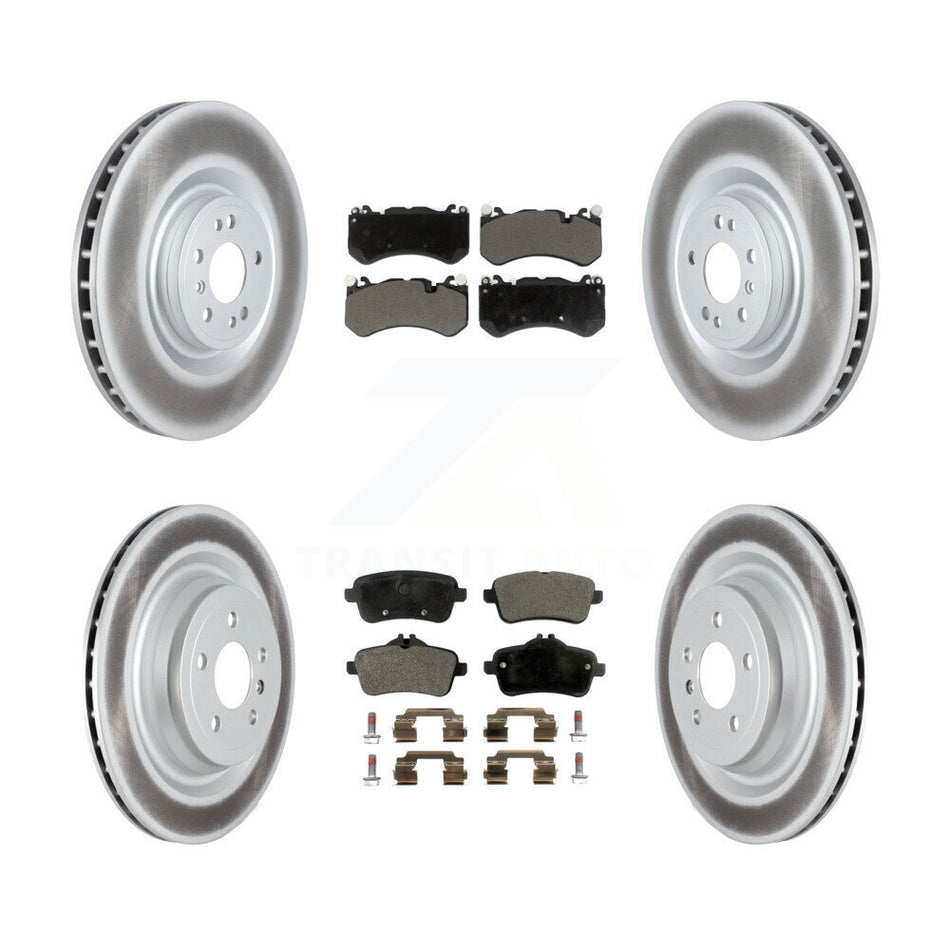 Front Rear Coated Disc Brake Rotors And Ceramic Pads Kit For Mercedes-Benz ML63 AMG KGT-104437