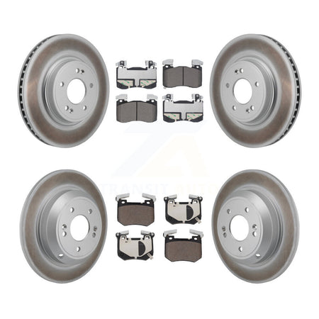 Front Rear Coat Brake Rotors Ceramic Pad Kit For 2023 Genesis G70 2.0L With Brembo Brakes KGT-104438