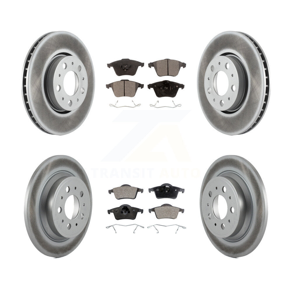 Front Rear Coat Brake Rotor Ceramic Pad Kit For Volvo S60 With 286mm Diameter KGT-104440