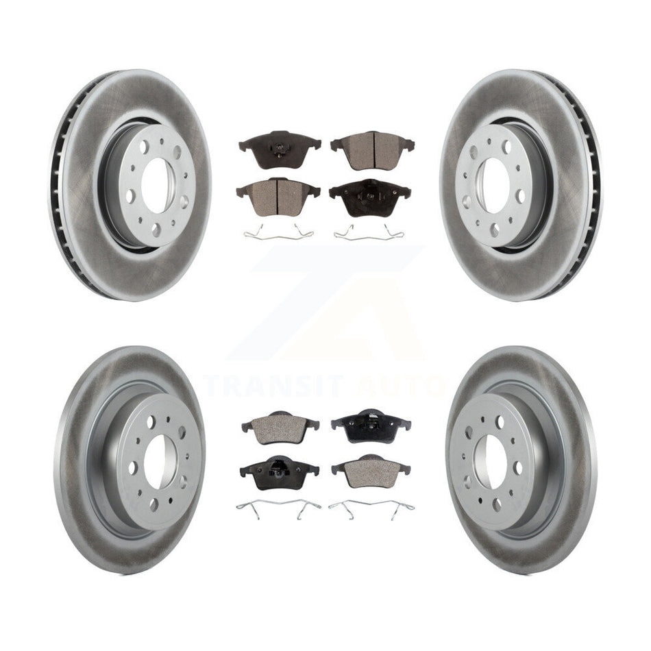 Front Rear Coat Brake Rotor Ceramic Pad Kit For Volvo S60 With 286mm Diameter KGT-104440