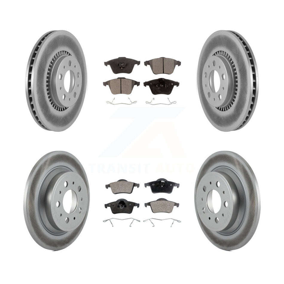 Front Rear Coat Brake Rotor Ceramic Pad Kit For Volvo S60 With 305mm Diameter KGT-104441