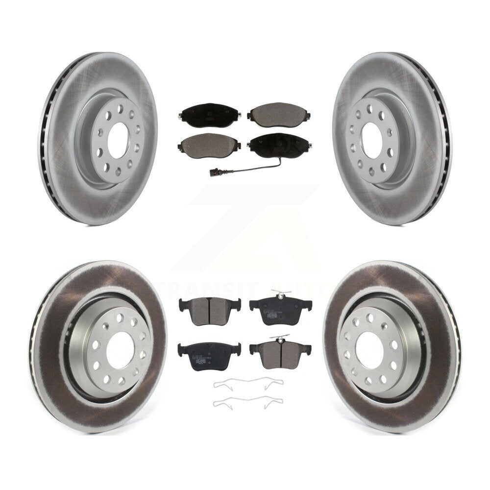 Front Rear Coated Disc Brake Rotors Ceramic Pad Kit For Volkswagen Arteon Audi A3 Quattro KGT-104443