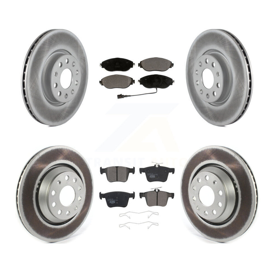 Front Rear Coated Disc Brake Rotors Ceramic Pad Kit For Volkswagen Arteon Audi A3 Quattro KGT-104443
