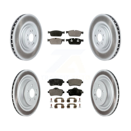 Front Rear Coated Disc Brake Rotors & Ceramic Pad Kit For Mercedes-Benz GL350 GL550 GL450 KGT-104453