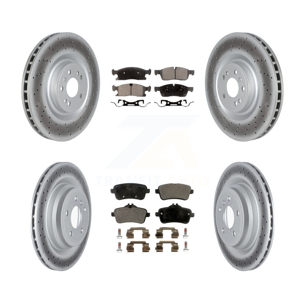 Front Rear Coat Brake Rotors Ceramic Pad Kit For 19 Mercedes-Benz GLE400 With AMG Package KGT-104456