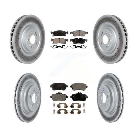 Front Rear Coat Brake Rotors Ceramic Pad Kit For 19 Mercedes-Benz GLE400 With AMG Package KGT-104456