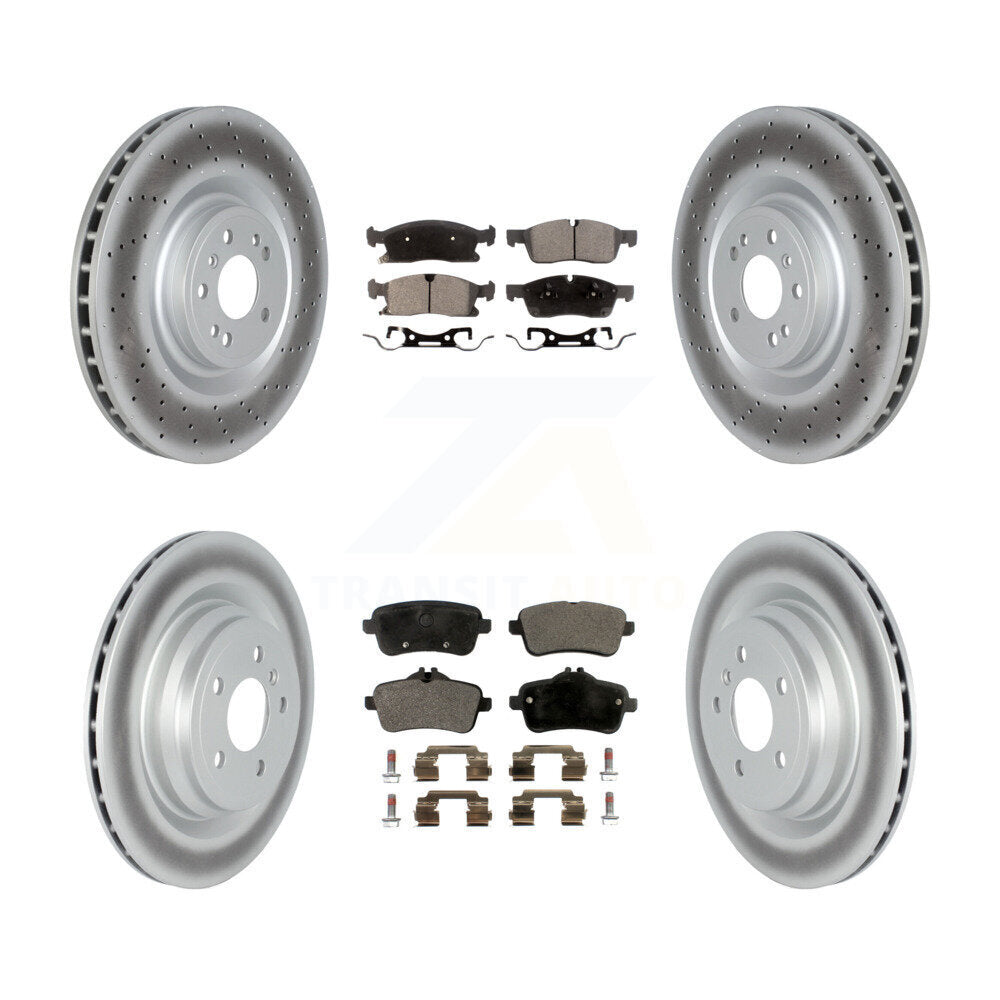 Front Rear Coat Brake Rotors Ceramic Pad Kit For 19 Mercedes-Benz GLE400 With AMG Package KGT-104457