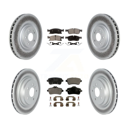 Front Rear Coat Brake Rotors Ceramic Pad Kit For 19 Mercedes-Benz GLE400 With AMG Package KGT-104457