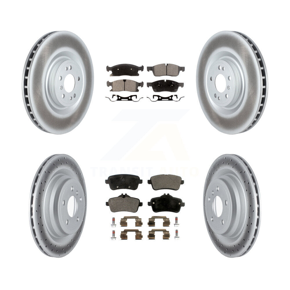 Front Rear Coat Brake Rotors Ceramic Pad Kit For 19 Mercedes-Benz GLE400 With AMG Package KGT-104458
