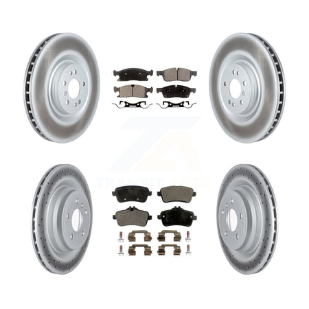 Front Rear Coat Brake Rotors Ceramic Pad Kit For 19 Mercedes-Benz GLE400 With AMG Package KGT-104458