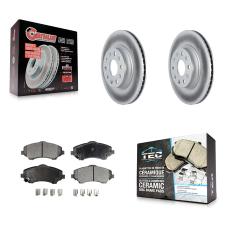 Front Coated Disc Brake Rotors And Ceramic Pads Kit For Jeep Wrangler KGT-104467