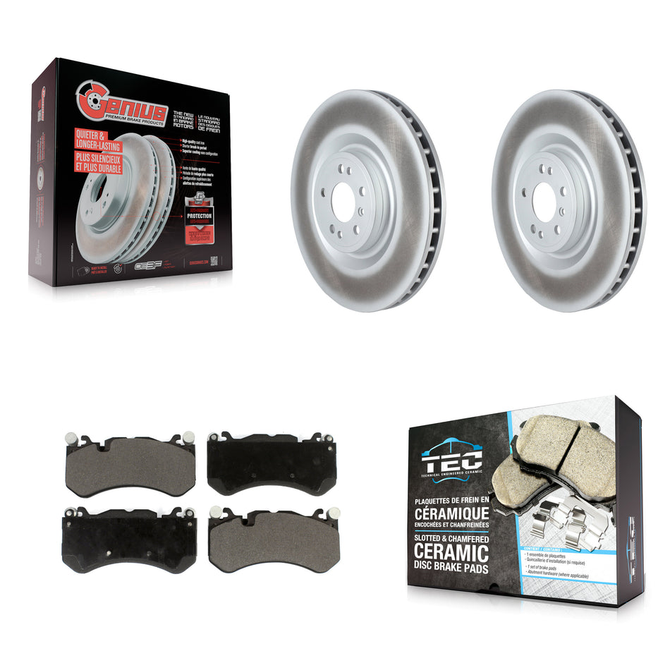 Front Coated Disc Brake Rotors And Ceramic Pads Kit For Mercedes-Benz ML63 AMG KGT-104472