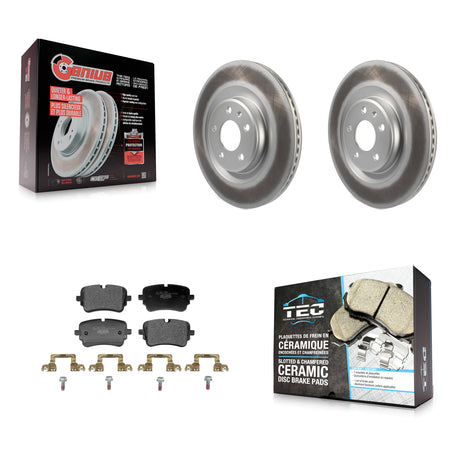 Rear Coated Brake Rotors Ceramic Pad Kit For 20-23 Audi S8 With 330mm Diameter Rotor KGT-104490