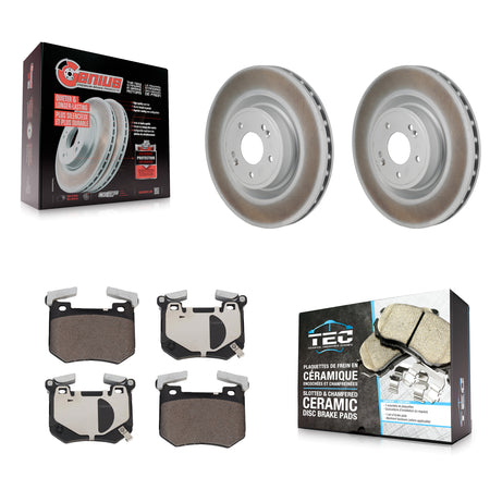 Rear Coat Brake Rotor Ceramic Pad Kit For Genesis G70 3.3L With 340mm Diameter KGT-104495