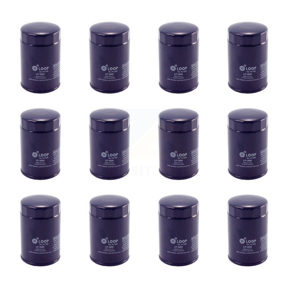 Engine Oil Filter (12 Pack) For Chevrolet GMC K1500 C1500 Sierra 1500 Silverado K2500 S10 KLO-100149