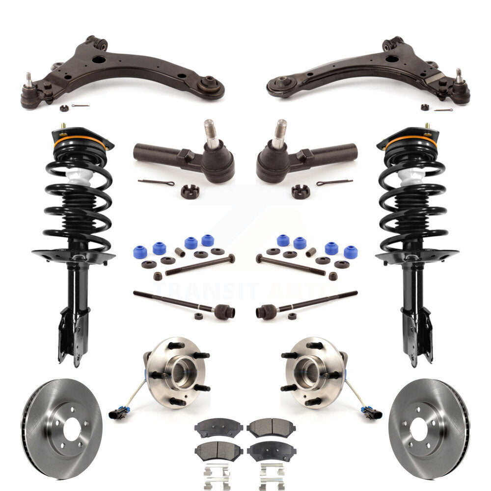 Front Disc Rotor Brake Pad Bearing Arm Shock Suspension Kit (15Pc) For Oldsmobile Intrigue KM-100023