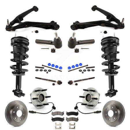 Front Disc Rotor Brake Pad Bearing Arms Suspension Kit (15Pc) For Chevrolet Silverado 1500 KM-100064