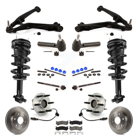 Front Disc Rotor Brake Pad Bearing Arms Suspension Kit (15Pc) For Chevrolet Silverado 1500 KM-100179