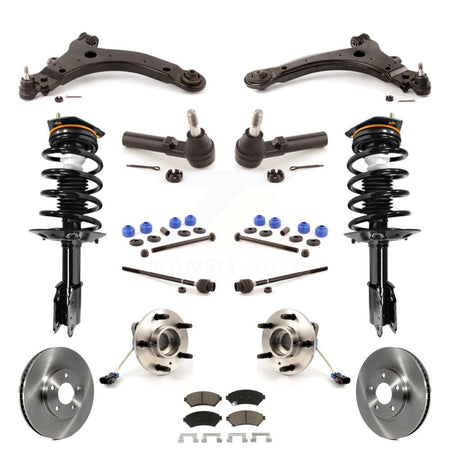 Front Disc Rotor Brake Pad Bearing Arm Shock Suspension Kit (15Pc) For Oldsmobile Intrigue KM-100241