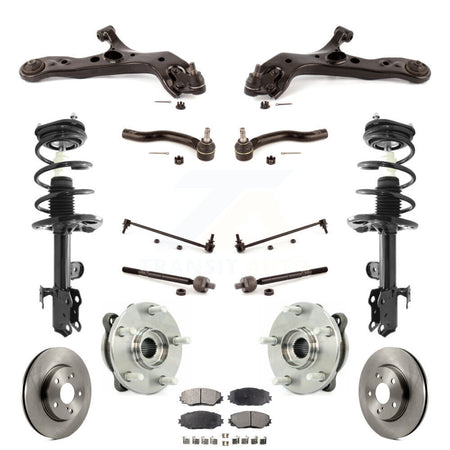 Front Rotor Brake Pad Bearing Suspension Kit (15Pc) For Toyota RAV4 Excludes Sport Package KM-100377