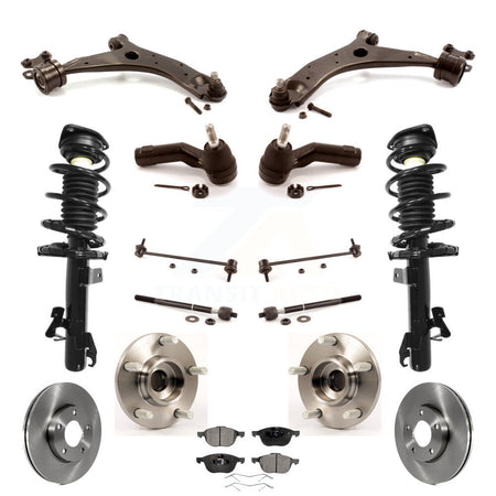 Front Rotors Brake Pad Bearing Suspension Kit (15Pc) For Mazda 3 Excludes MazdaSpeed Model KM-100390