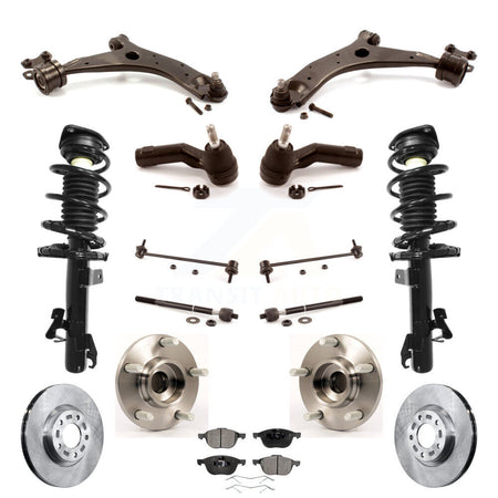 Front Rotors Brake Pad Bearing Suspension Kit (15Pc) For Mazda 3 Excludes MazdaSpeed Model KM-100391