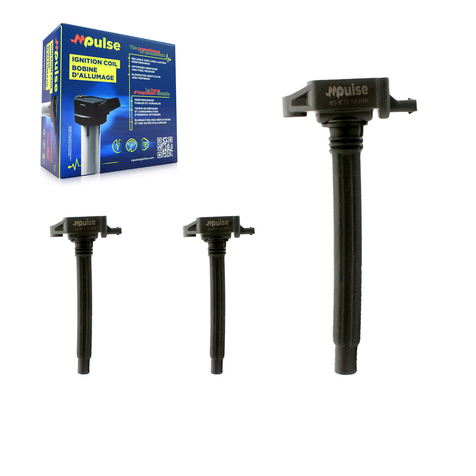 Ignition Coil (3 Pack) For Jeep Cherokee Compass Chrysler 200 Dodge Dart Renegade Ram KMP-100222