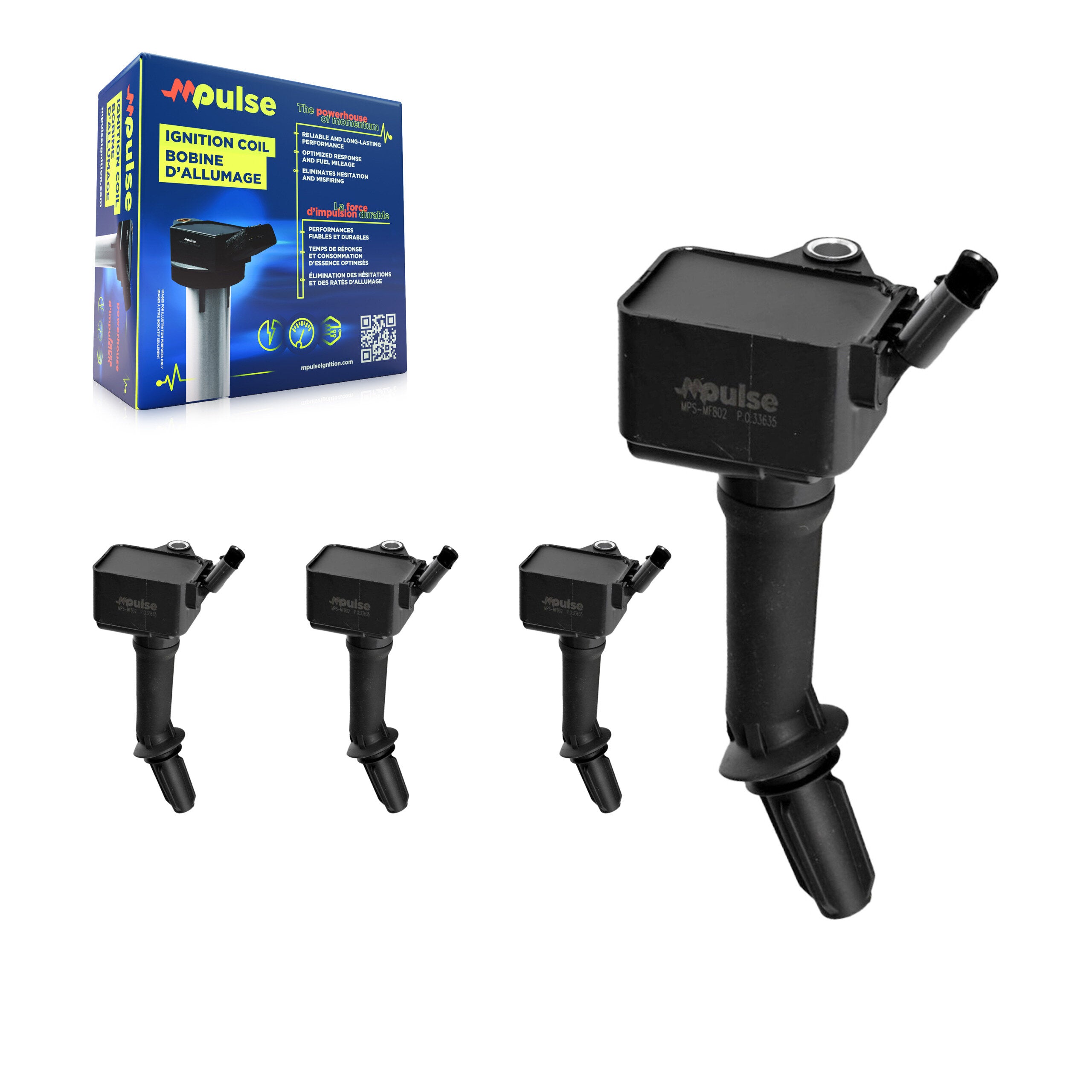 Ignition Coil (4 Pack) For Chevrolet Equinox Cruze GMC Terrain Malibu Buick Encore Volt KMP-100375