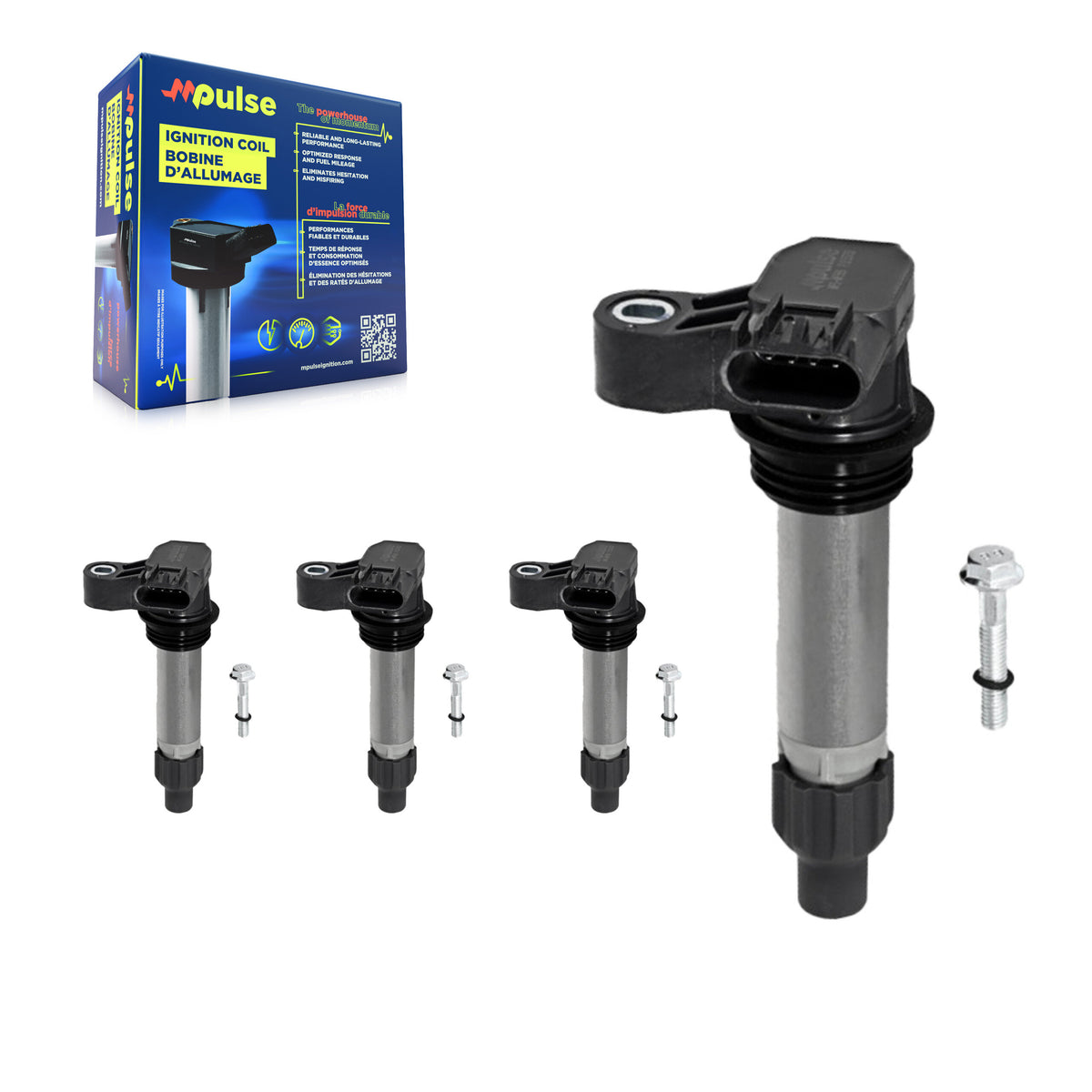 Ignition Coil (4 Pack) For Chevrolet Equinox GMC Terrain Cadillac Traverse Buick Enclave KMP-100392