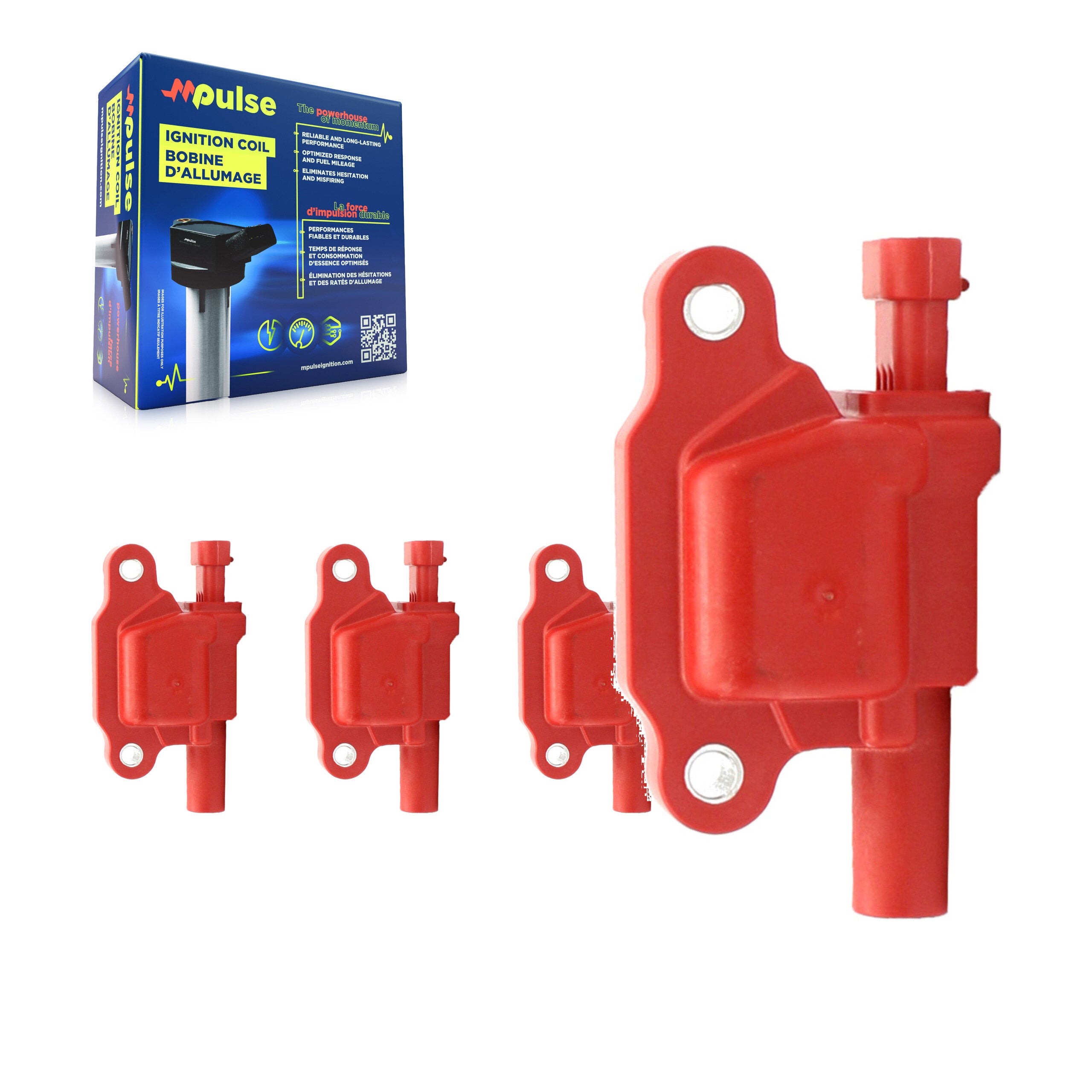 Ignition Coil (4 Pack) For Chevrolet GMC Silverado 1500 Sierra Cadillac Tahoe Camaro 2500 KMP-100395