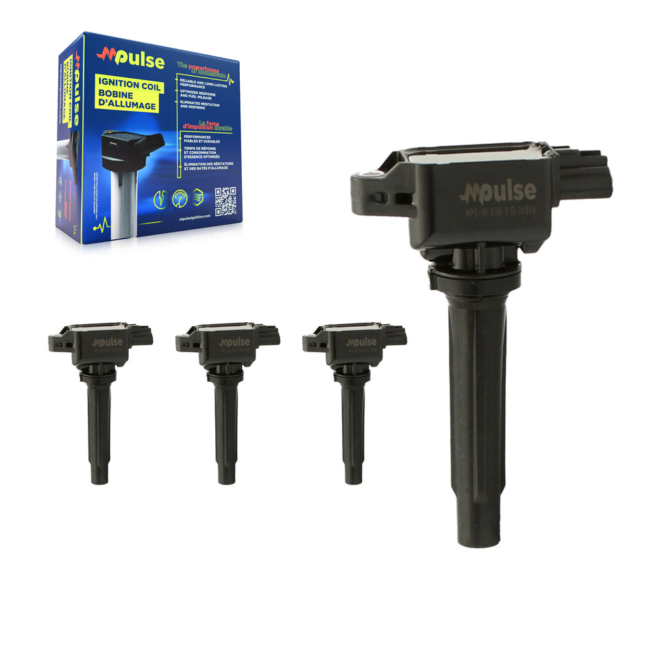 Ignition Coil (4 Pack) For Mazda CX-5 3 CX-3 CX-30 CX-9 6 MX-5 Miata Sport CX-50 5 KMP-100400