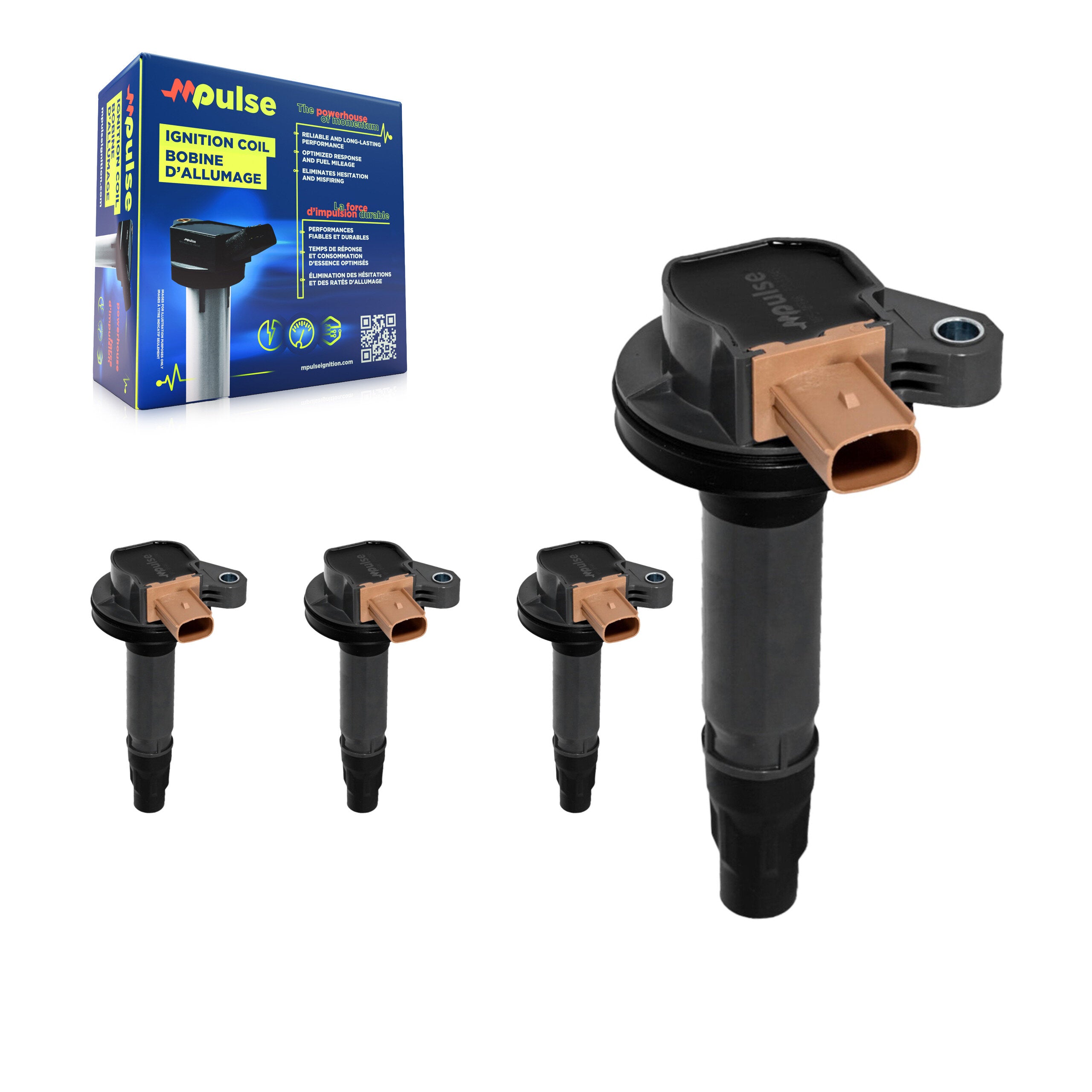 Ignition Coil (4 Pack) For Ford F-150 Transit-250 Explorer Transit-150 Transit-350 HD MKT KMP-100424