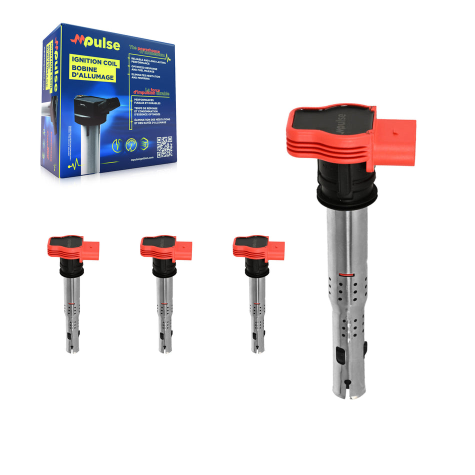 Ignition Coil (4 Pack) For Audi Q5 Q7 A4 Quattro Porsche Cayenne Volkswagen Touareg A6 S4 KMP-100434