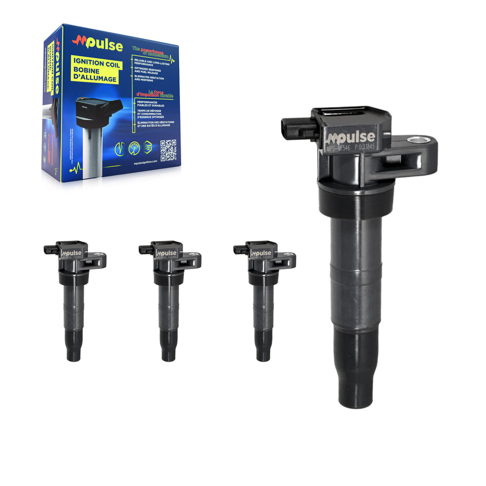 Ignition Coil (4 Pack) For Hyundai Kia Santa Fe Sorento Sonata Sedona Rondo Genesis Coupe KMP-100471