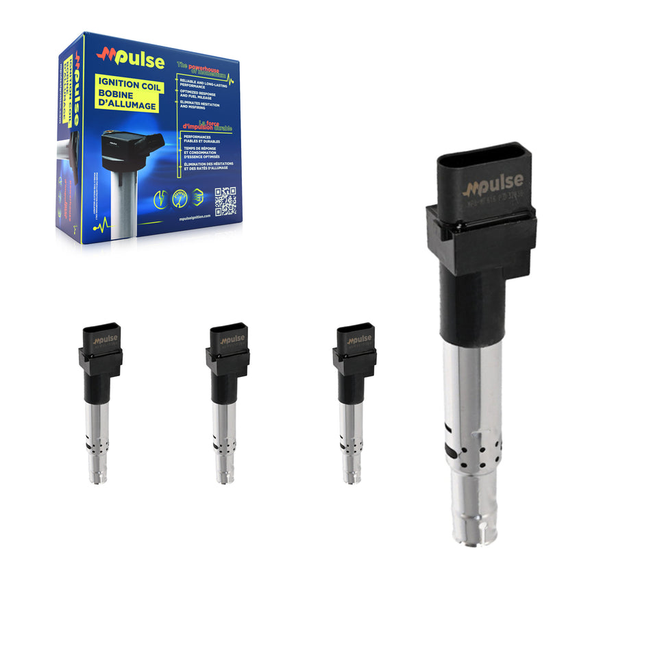 Ignition Coil (4 Pack) For Porsche Cayenne Volkswagen Audi Passat Eos Touareg Q7 TT A3 KMP-100487