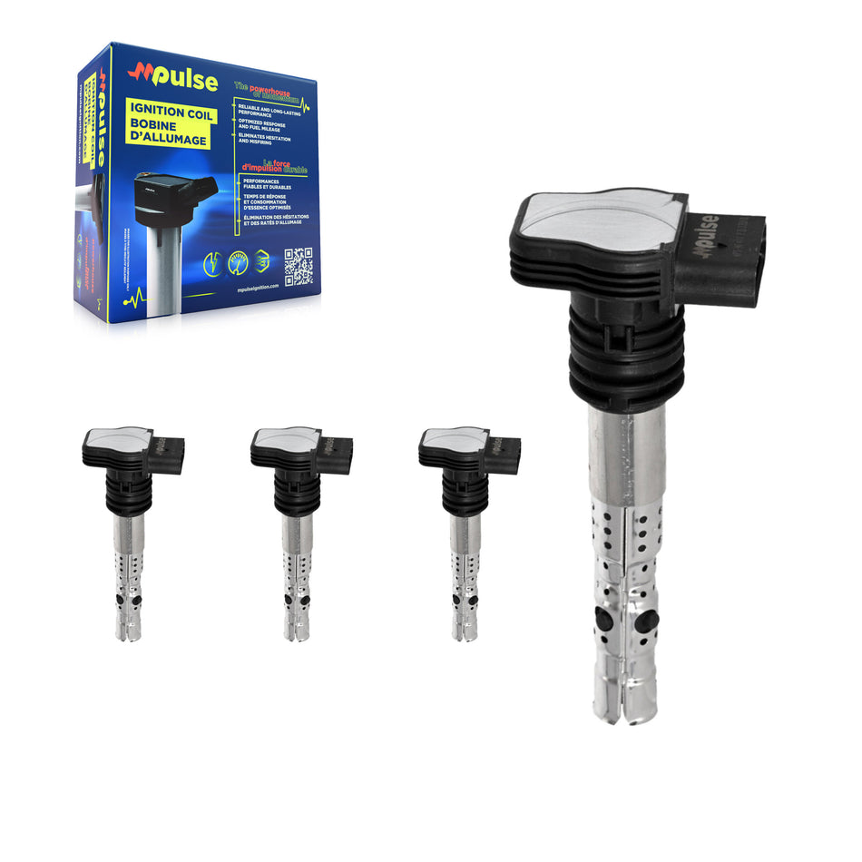 Ignition Coil (4 Pack) For Volkswagen Jetta Golf Audi Beetle Passat A4 Quattro TT Allroad KMP-100488