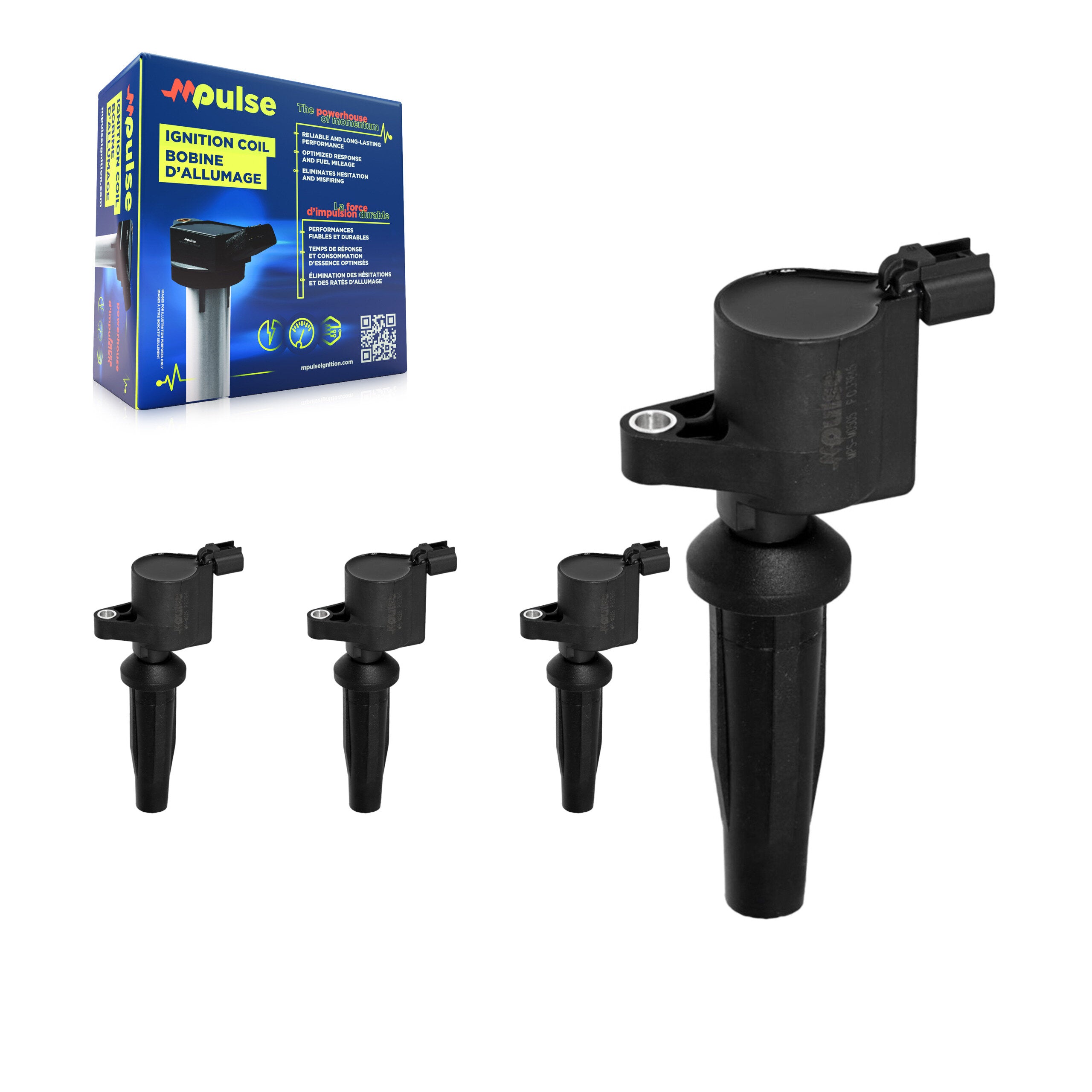 Ignition Coil (4 Pack) For Ford Focus Escape Mazda Transit Connect 3 Tribute 6 Mercury KMP-100501