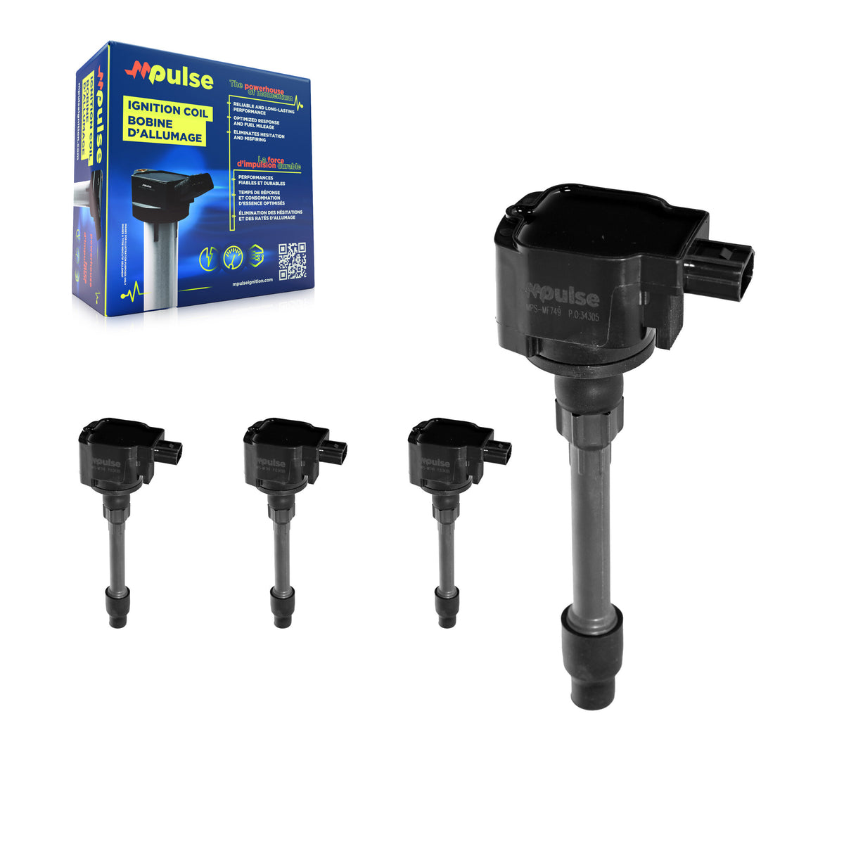 Ignition Coil (4 Pack) For Honda Civic Fit KMP-100544