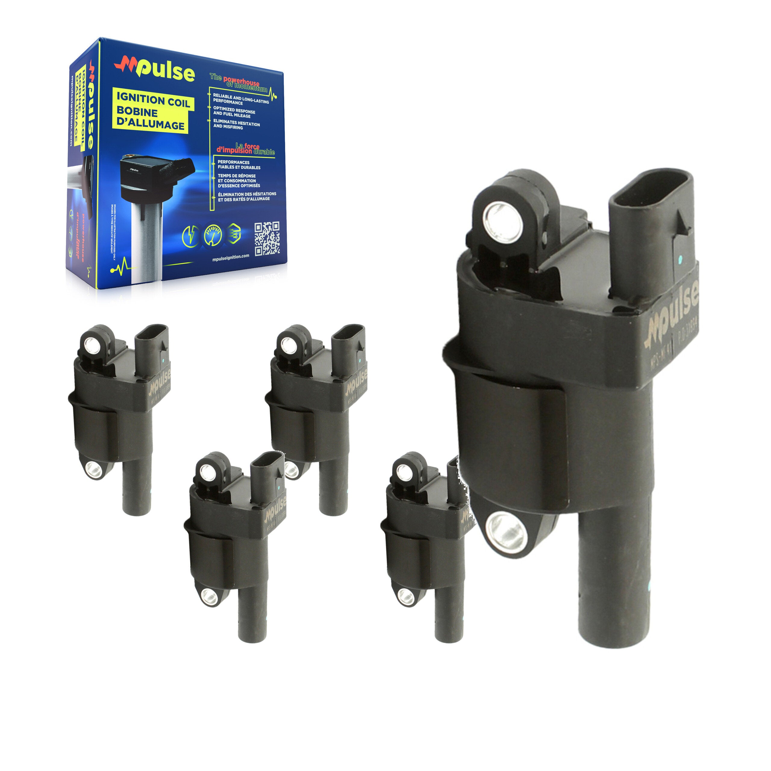 Ignition Coil (5 Pack) For Chevrolet GMC Sierra 1500 Silverado 2500 HD Savana 3500 Impala KMP-100558