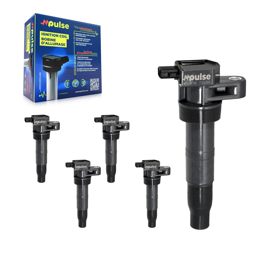 Ignition Coil (5 Pack) For Hyundai Kia Santa Fe Sorento Sonata Sedona Rondo Genesis Coupe KMP-100608