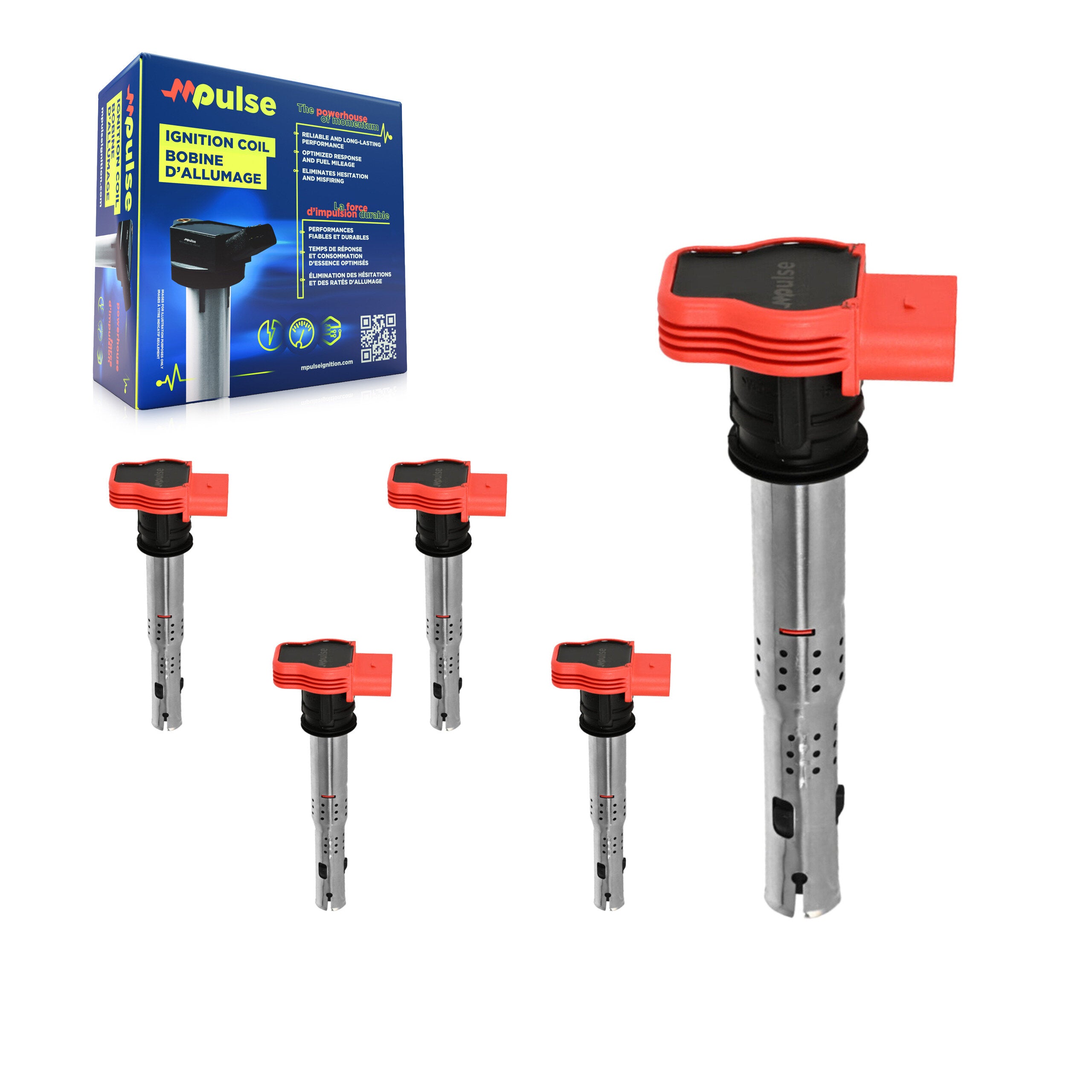 Ignition Coil (5 Pack) For Audi Q5 Q7 A4 Quattro Porsche Cayenne Volkswagen Touareg A6 S4 KMP-100707