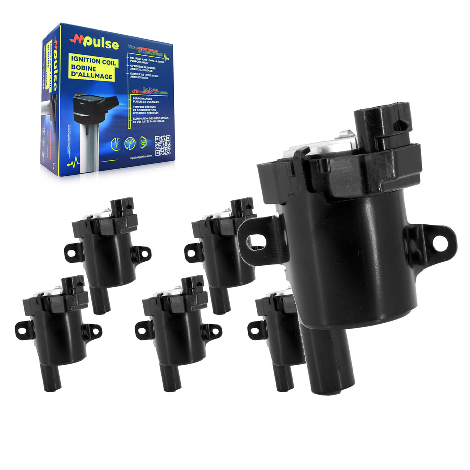 Ignition Coil (6 Pack) For Chevrolet GMC Silverado 1500 Sierra 2500 HD Avalanche Express KMP-100949