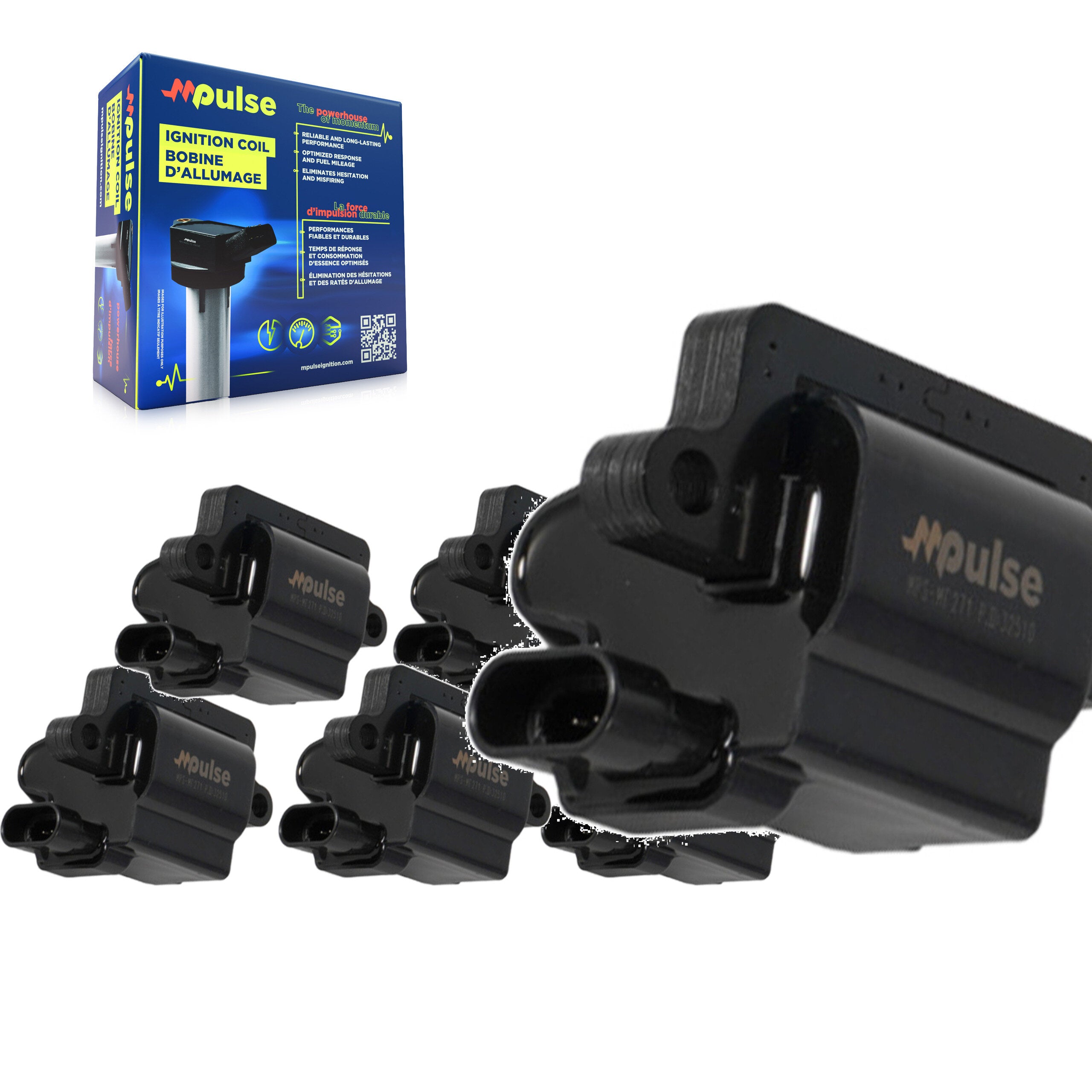 Ignition Coil (6 Pack) For Chevrolet GMC Silverado 1500 Sierra 2500 HD Avalanche 3500 H2 KMP-100950