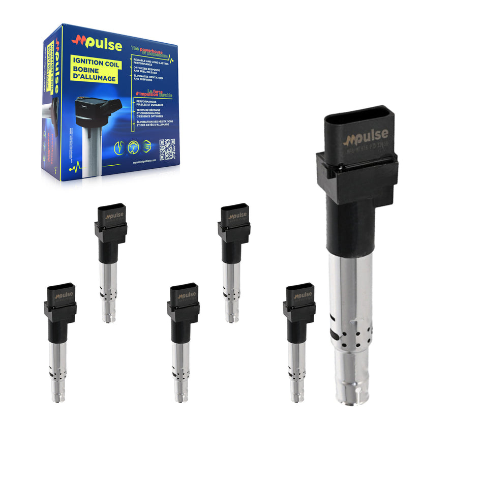 Ignition Coil (6 Pack) For Porsche Cayenne Volkswagen Audi Passat Eos Touareg Q7 TT A3 KMP-101070