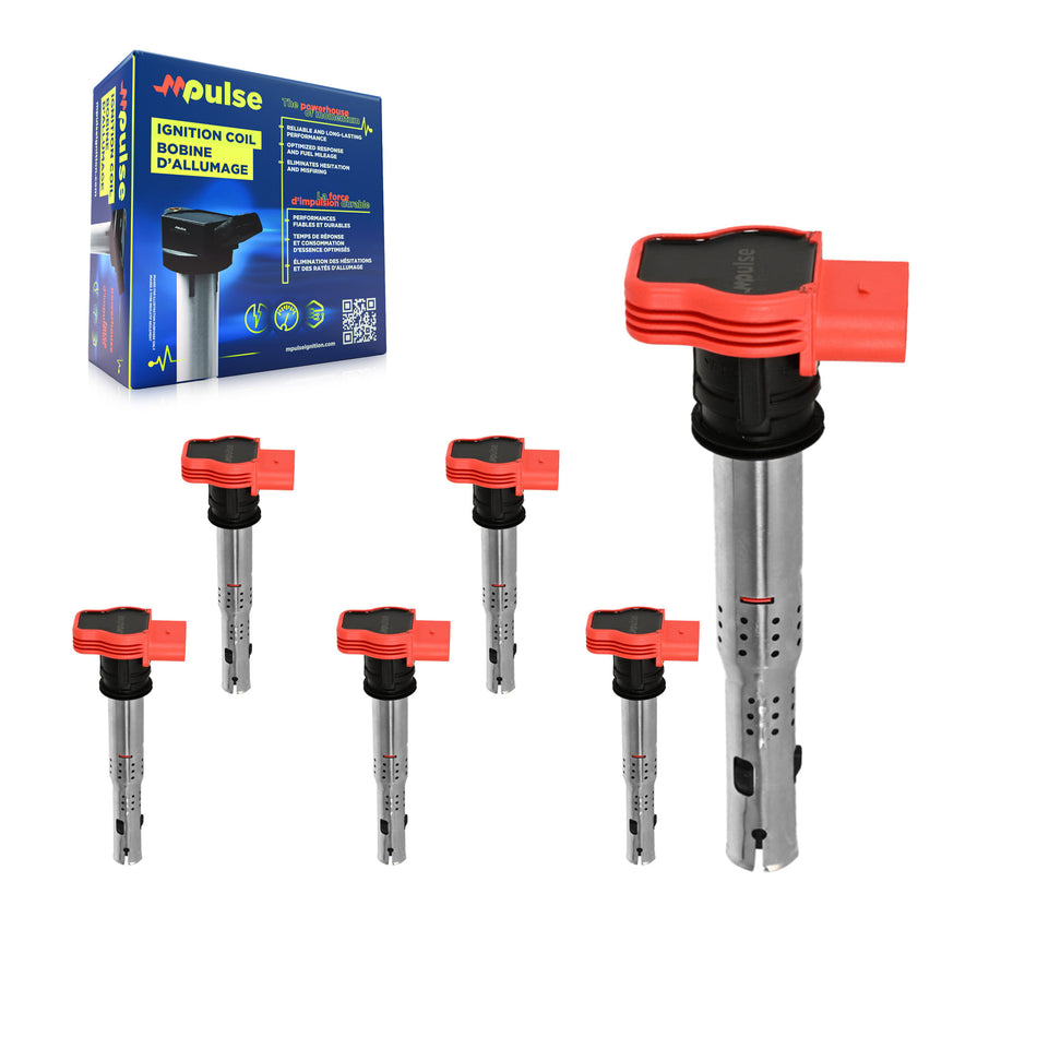 Ignition Coil (6 Pack) For Audi Q5 Q7 A4 Quattro Porsche Cayenne Volkswagen Touareg A6 S4 KMP-101071