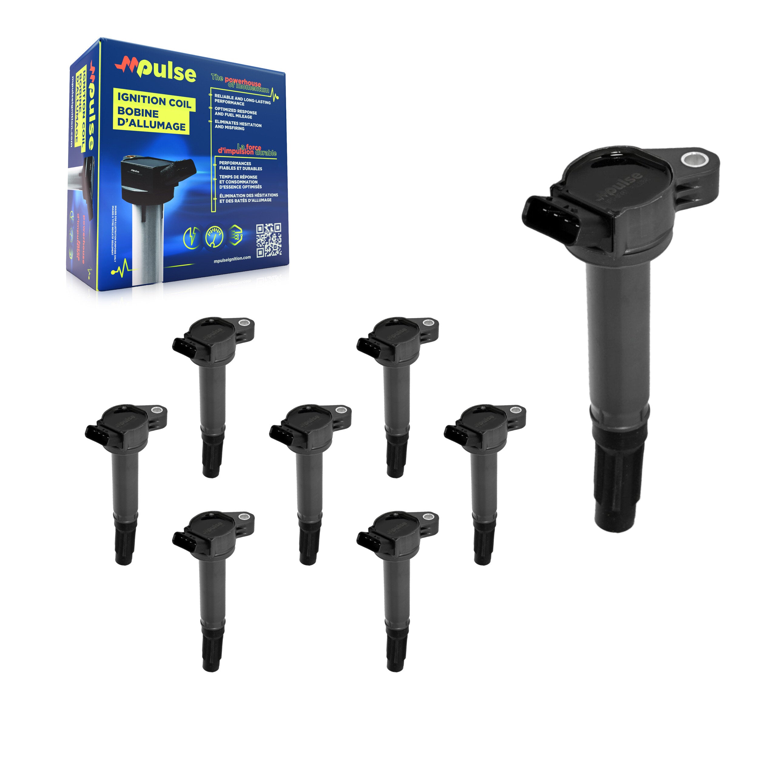 Ignition Coil (8 Pack) For Toyota RAV4 Camry Lexus Highlander Tundra Sienna 4Runner Venza KMP-101094