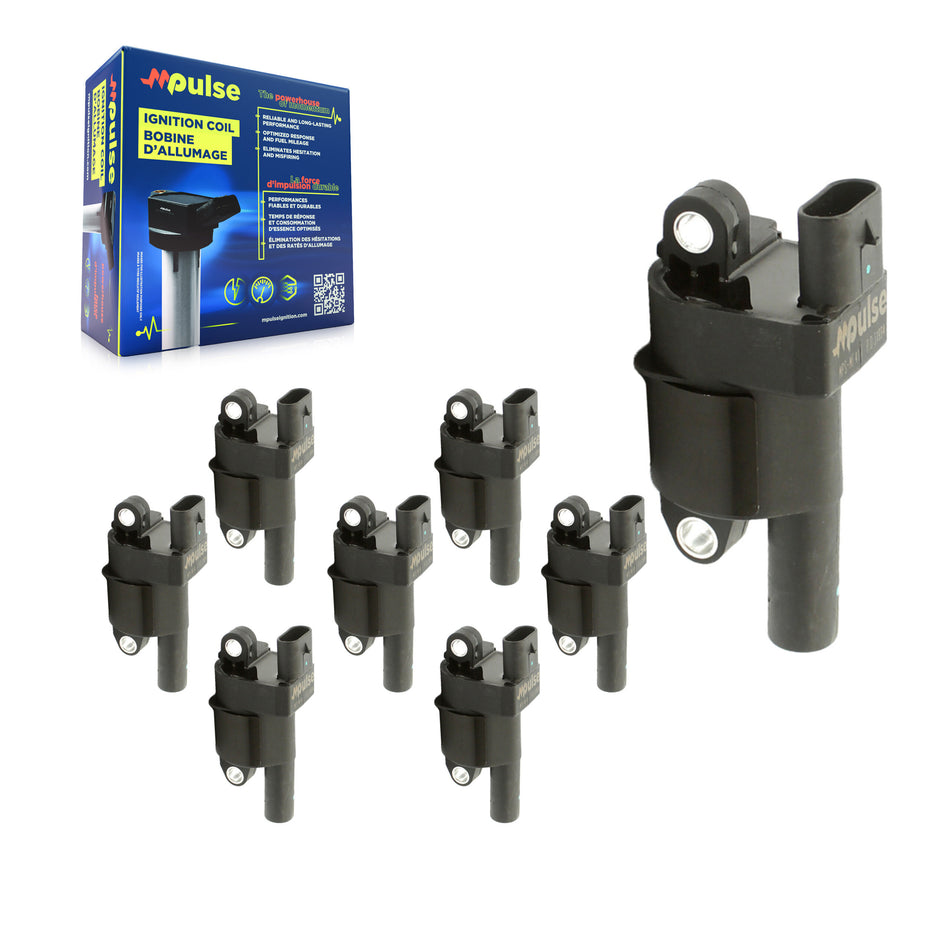 Ignition Coil (8 Pack) For Chevrolet GMC Sierra 1500 Silverado 2500 HD Savana 3500 Impala KMP-101104
